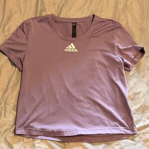 adidas Women’s Lavender Short-Sleeve Crew Tee